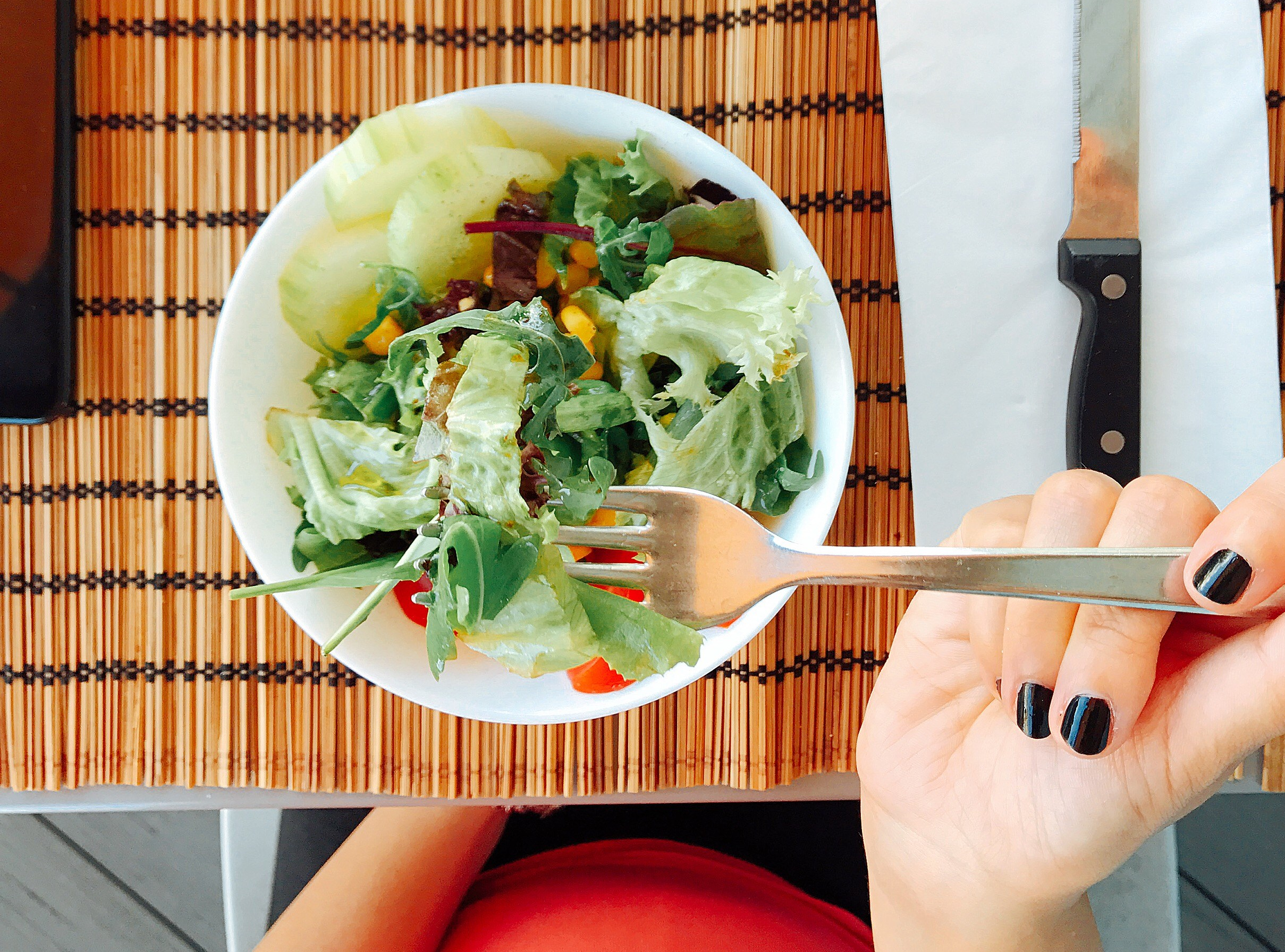 Canva - Vegetable Salad on White Bowl Served on Table