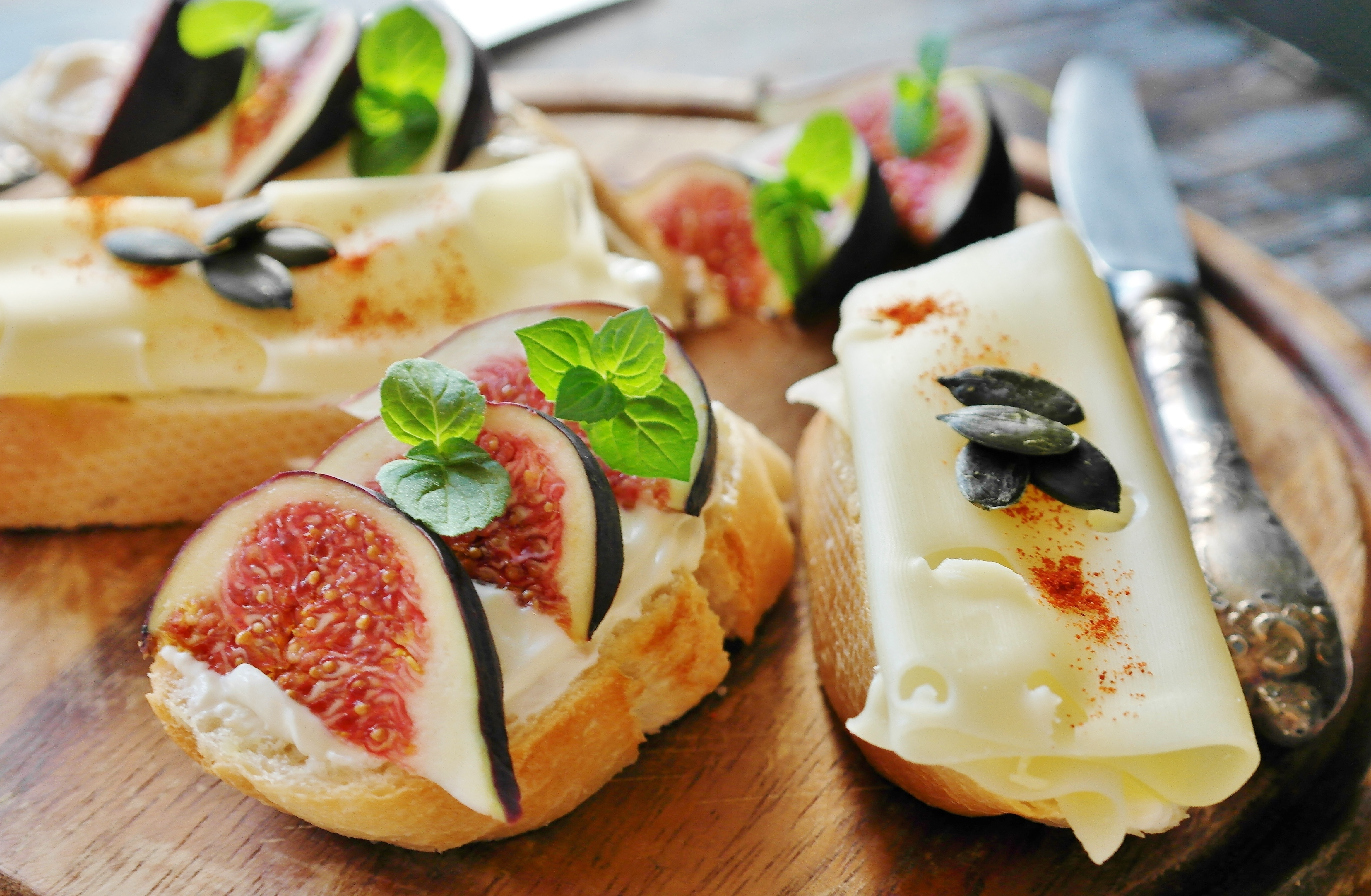 Canva - Bread with Fig and Cheese